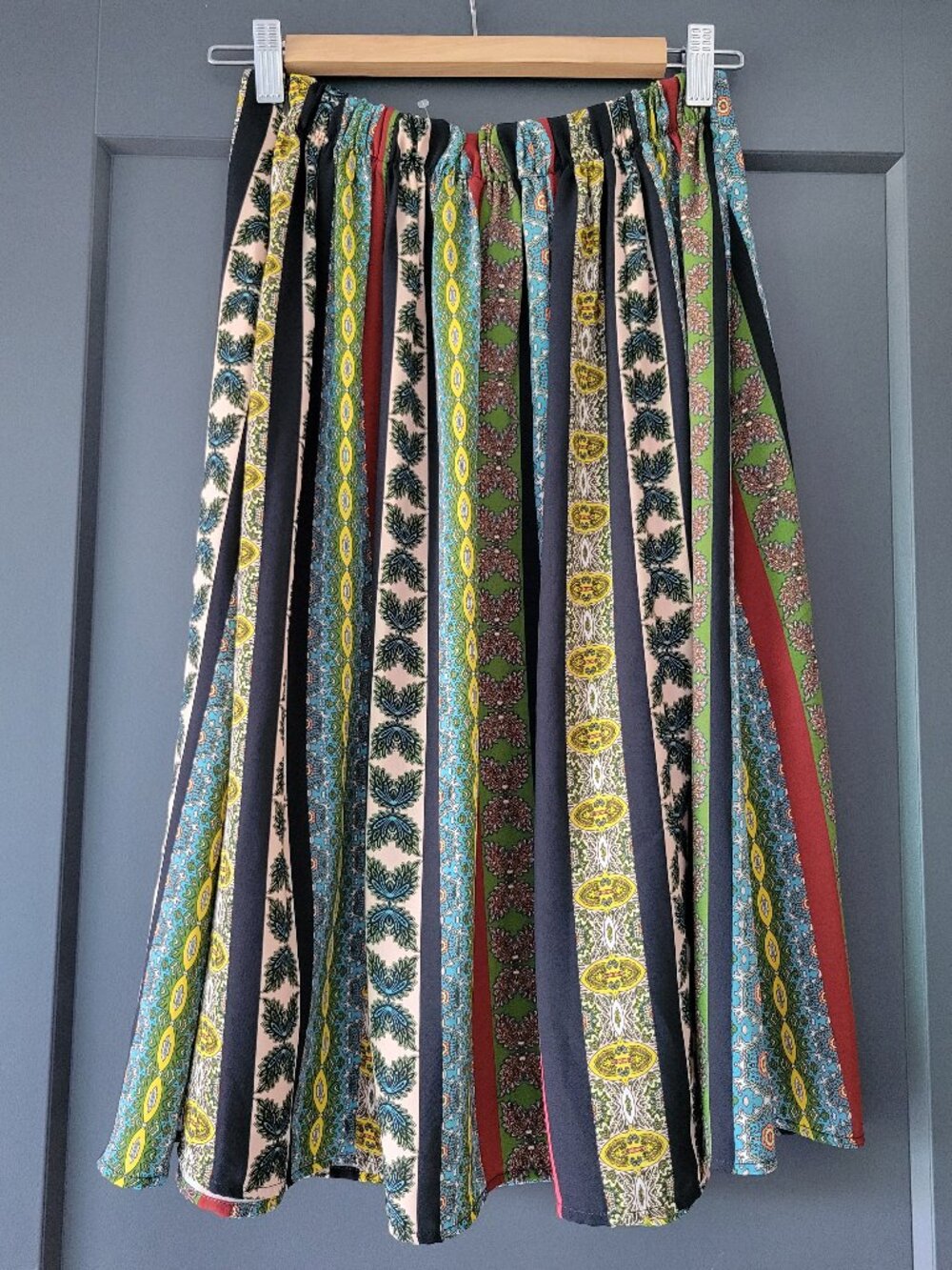 Anthropologie Eri - Ali Scarf Print Pleated Crepe Midi Skirt Size S NWT! - Picture 9 of 12